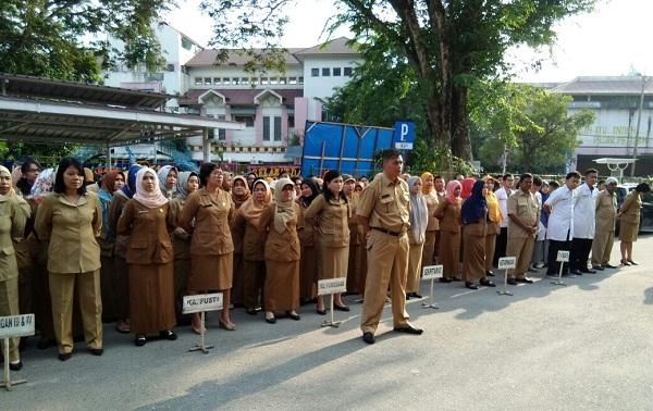 Pelaksanaan Apel Gabungan Dinas Kesehatan Kota Medan